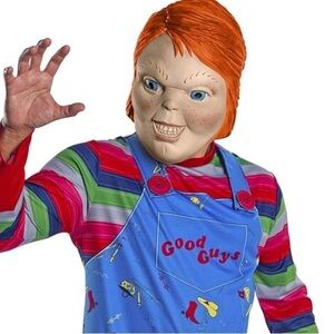 mens Child's Play 2 Chucky Costume mask rubber mask face mask dress up